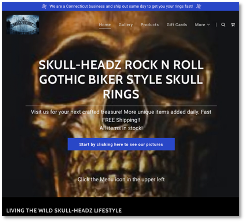 Redirect domain to Goth Biker Jewelry site